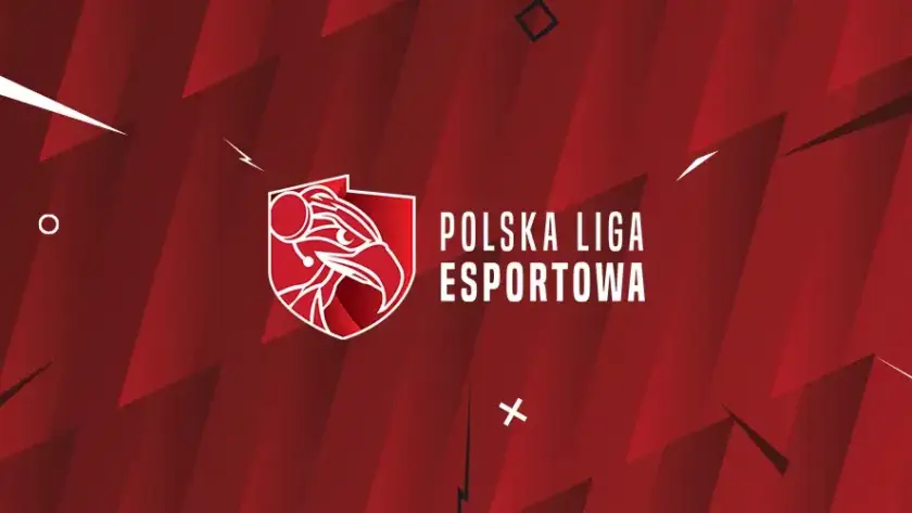 Polska Liga Esportowa logo red background